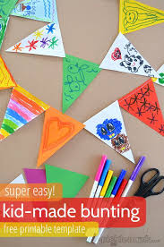 Kid Made Bunting Craft Activities For Kids Art For Kids Arts And Crafts For Kids