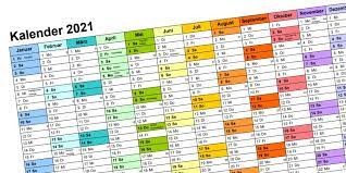 Übersichtlicher jahreskalender von 2021, die daten werden pro monat gezeigt einschließlich der kalenderwochen. Kalender 2021 Gratis Zum Ausdrucken In Vielen Formaten Pc Welt