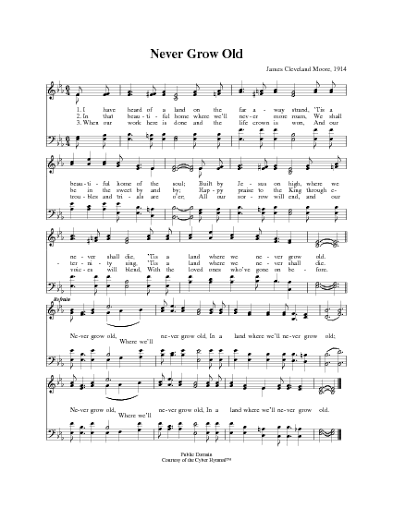 Where We'll Never Grow Old | Hymnary.org