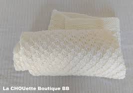 couverture bebe en laine ecru fait main tricot bebe point fantaisie couverture bebe tricot bebe couverture
