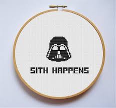Star Wars Cross Stitch Pattern Geek Funny Xstitch Sith Happens Pattern Star Wars Dark Side Darth Vader Beginner Pattern Pdf Instant Download In 2021 Star Wars Embroidery Cross Stitch Quotes Cross