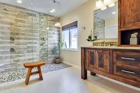 River rock can make your bathroom look nice, sleek, elegant, and as a real spa. Types Of Bathroom Tiles Designing Idea