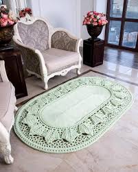 Video Tutorial Crochet Large Oval Rug From Cord Pattern Is Etsy Crochet Rug Oval Area Rug Oval Rugs