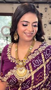 Shefali is an absolute sweetheart. I truly admire her beauty. It was a  pleasure dressing her up, and this look was created by our senior artist ✨❤️