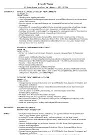 category procurement manager resume