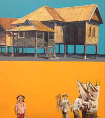 Realism karya ini bertajuk suasana di kampung. Alam Arts Haron Mokhtar S New Collections