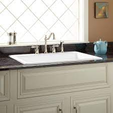 White acrylic kitchen sink drop in no clips zuhn config 2019. 33 Palazzo Cast Iron Drop In Kitchen Sink White