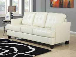 Engage tan bonded leather upholstered sofa by modway. Samuel Sofa Loveseat Cream Leatherette 501691 By Coaster