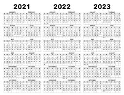 Download This 3 Year Calendar From 2021 To 2023 And Enjoy Having A Split View Of A Three Year Calendar With The Years L In 2020 Calendar Print Calendar Yearly Calendar
