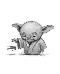 8x10 Baby Yoda Fan Art Paper Print Movie Print Star Wars Will Terry Yoda Art Star Wars Artwork Movie Prints