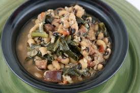 Narrator and onscreen text reads: Hoppin John Slow Cooker Recipe A Year Of Slow Cooking