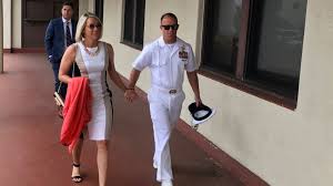 Navy seal edward gallagher at a press event with his wife after being acquitted on the military has launched proceedings to expel commando edward gallagher from the navy seals. Wife Of Navy Seal Eddie Gallagher On Trial For Murdering Isis Prisoner Calls Prosecution Completely Vile And Corrupt Abc News