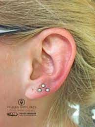 Vaughnbodyarts Triple Lobe Piercing Lobe Piercing Ear Lobe Piercings