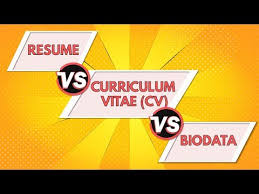 It stands for curriculum vitae, which has taken its meaning from latin terminology meaning 'one's entire course of life'. Know The Difference Between Cv Resume And Biodata Jaborejob
