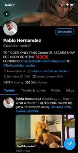 OF: THEONEPABLOHERNANDEZ on X: I hit 200,000 followers on Twitters!!!  Thanks for following all my porn and politics. Youre the best! ❤️❤️❤️  t.con9FAC4dHET  X