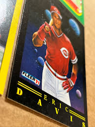 Eric Davis 1987 Fleer & Star Sticker 1991 Fleer & “All-Universe” Baseball  Cards.