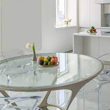 Clear Round Glass Table Top