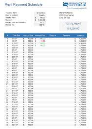 Most people use a lease payment calculator when they are considering purchasing a car. Rent Payment Schedule Template For Excel