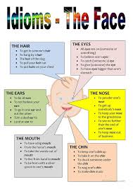 Idioms The Face English Esl Worksheets English Idioms Learn English Idioms