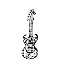 電吉他 electronic guitar 特地為12 4 12 6 參加台中帝國台糖搖滾季 作創作到時現場a11王子攤位將會出售這款搖滾系列防水貼紙和紋身貼紙若