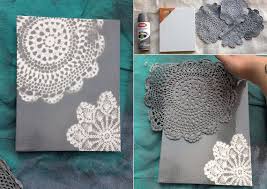 Deko Basteln Mit Spitze 17 Coole Bastelideen Fur Diy Deko Wanddekowohnzimmer Diy Decor Diy Lace Doilies