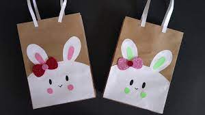 Separate the two pieces of wrapping paper and flatten out the. How To Make Easy Paper Bag Bunny Paper Bag Diy Gift Bag Paper Bag Turorial Easter Craft Video Dailymotion