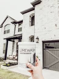 How to paint a wall with limewash. Classico Limewash Exterior Update Ourfauxfarmhouse Com
