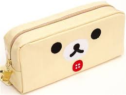 White Pencil Case With Bear Face San X From Japan Cute Pencil Case Kawaii School Supplies Japanese Handbag