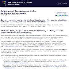 If you are already in the united states and are working under a work visa or temporary visa staying on your employer's good side can be beneficial to obtaining a green. Adjustment Of Status Alternatives For Undocumented Immigrants