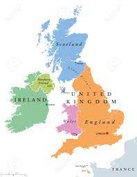 England is the largest and, with 55 million inhabitants, by far the most populous of the united kingdom's constituent countries. Grossbritannien Lander Und Politische Karte Irland England Schottland Wales Nordirland Guernsey Jersey Isle Of Man Und Ihre Hauptstadte In Verschiedenen Farben Illustration Auf Weissem Hintergrund Lizenzfrei Nutzbare Vektorgrafiken Clip Arts