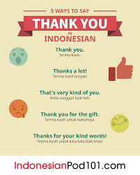 Ce service gratuit de google traduit instantanément des mots, des expressions et des pages web du français vers plus de 100 autres langues. How To Say Thank You In Indonesian Indonesianpod101