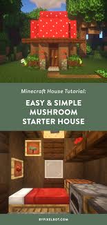 This isn't the type of c. Minecraft How To Build An Easy Mushroom House Bypixelbot