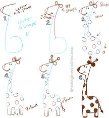 Big Guide To Drawing Cartoon Giraffes With Basic Shapes For Kids How To Draw Step By Step Drawing Tutorials Drawing Tutorial Cartoon Giraffe Drawing For Kids