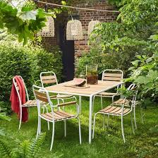 salon de jardin en acacia et metal table 4 chaises 2 fauteuils bois dessus bois dessous jardins en bois mobilier jardin salon de jardin bois