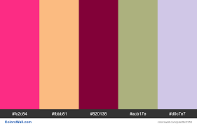 Chart Colours Scheme Hex Colors Fc2c84 Fbbb81 820138