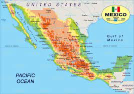 Large detailed map of mexico with cities and towns. Karte Von Mexico Land Staat Welt Atlas De