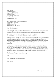 Resignation Letter For Better Salary