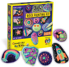 Ideal for halloween crafts, adding stars to the walls of kids' rooms, and decorative painting highlights. Amazon Com Creativity For Kids Glow In The Dark Rock Painting Kit Paint 10 Rocks With Water Resistant Glow Paint Crafts For Kids Toys Games