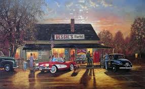 Painting Classic Cars And Motorcycles Brians Gallery Presents David Barnhouse Limited Edition Prints Classic Cars Vintage Vintage Corvette Hometown Heroes