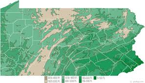 Pennsylvania Physical Map And Pennsylvania Topographic Map