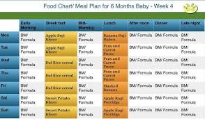 6 Month Baby Food Chart Indian Food Chart For 6 Months Old