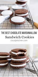 Chocolate Marshmallow Sandwich Cookies Recipe Sandwich Cookies Chocolate Sandwich Cookies Chocolate Sandwich