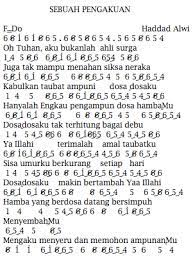 Not Angka Pianika Lagu Haddad Alwi Sebuah Pengakuan Not Angka