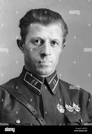Alexander Rodimtsev Hero of the Soviet Union Spanish Civil War veteran  Stock Photo