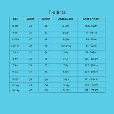 Childrens T Shirt Size Guide Rldm