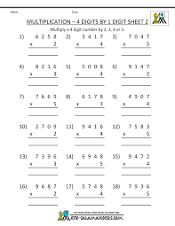 Help your students kick their math skills up a notch with these fourth grade multiplication worksheets and printables! 18 4 Digit By 1 Digit Multiplication Worksheets