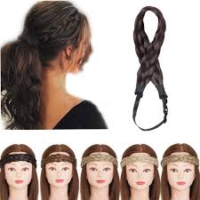 Looking to create a headband braid? Amazon Com Twist Braided Hair Headbands 5 Strands Synthetic Hair Classic Chunky Wide Braids Elastic Stretch Plaited Braid Hairpiece Women Beauty Accessory 50g 1 5 Inch Wide 4a Dark Brown Beauty
