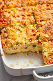 Sprinkle with sausage, bacon bacon and cheese. Breakfast Casserole With Bacon Or Sausage Cafe Delites
