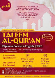 30 days 23 hours 43 minutes 41 seconds Al Huda Online On Request And Demand We Are Opening Taleem Al Qur An Diploma Tde1 English Registration For 5 Days Till Monday August 17th Register Now We Have Completed One Juz