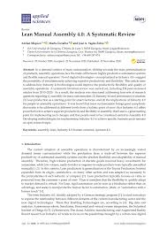 Henry snow, ~62kirk baldwin, ~51marjorie baldwin. Pdf Lean Manual Assembly 4 0 A Systematic Review